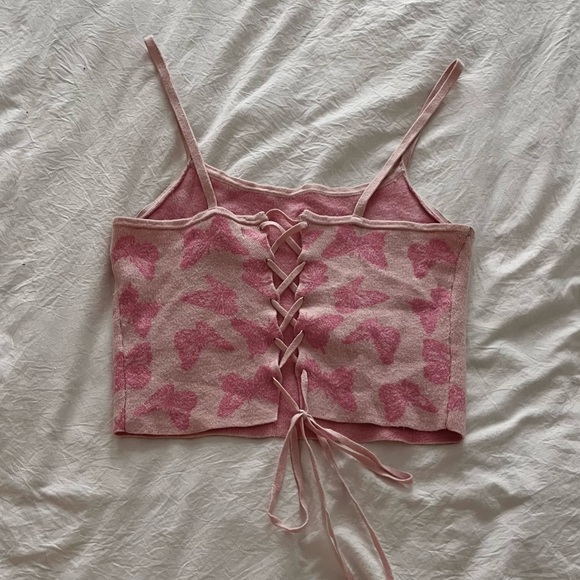 Pacsun | LA Hearts | Butterfly Lace-Up Sweater Tank Top - Picture 3 of 5